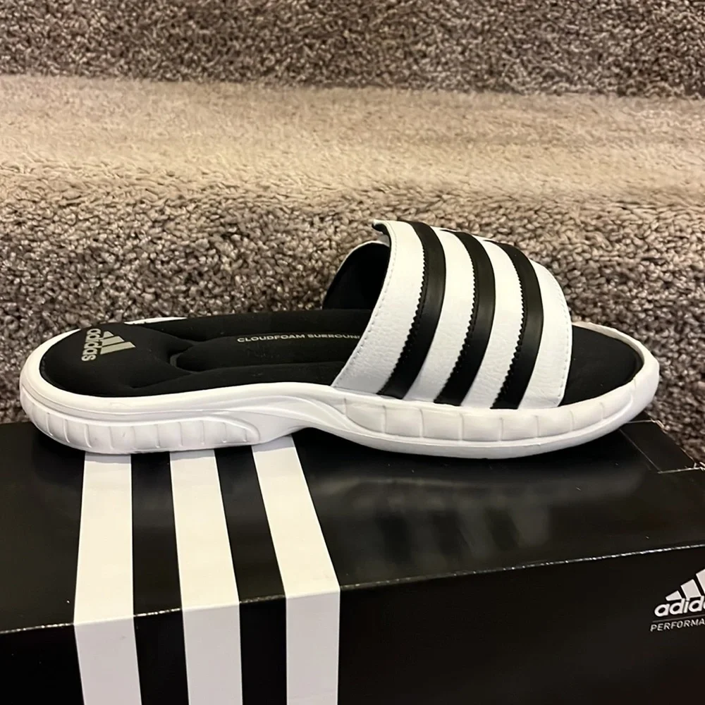 Adidas Superstar 3G Slides Sandals Shoes new white black G61951 Mens Size 7